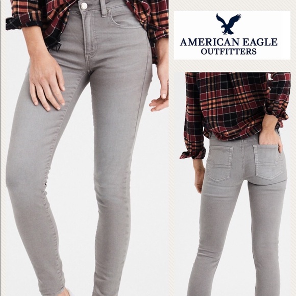 grey high waisted jeggings